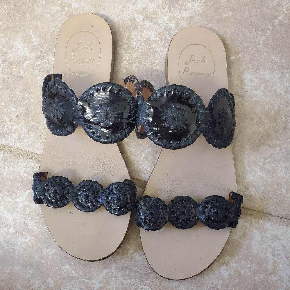 Jack Rogers 
Lauren Whipstitch Detail Slide Sandal